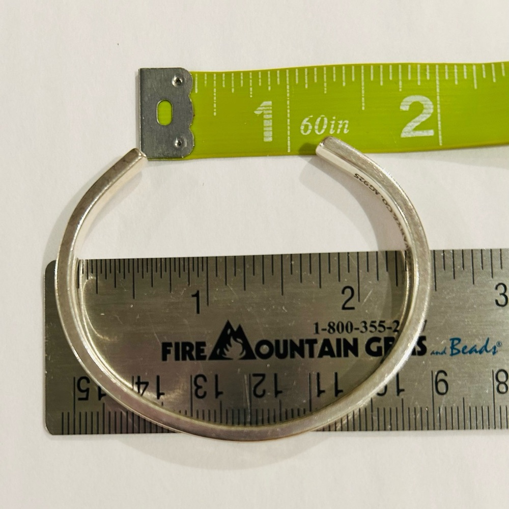 Classic Tiffany & Co. Solid Sterling Silver 1837 Narrow Cuff Bracelet - Picture 4 of 6